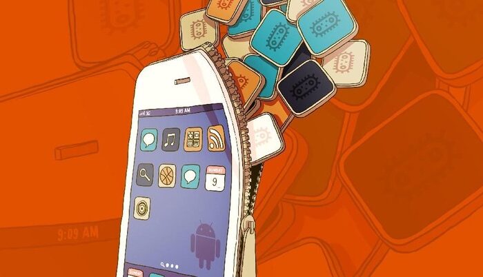 News 12 smartphone illustration logo