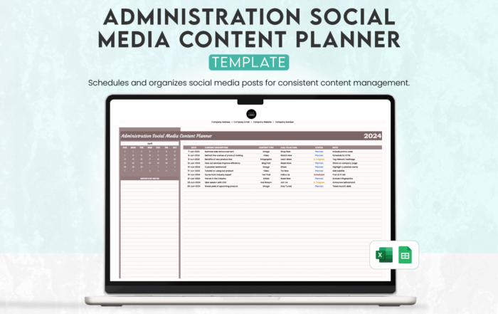 administration social media content planner template 0kaj7  Mitra IT | Your Trusted & Reliable Software Solutions
